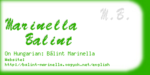 marinella balint business card